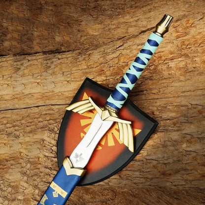 Golden Zelda Master Sword – Fantasy Display Replica with Scabbard